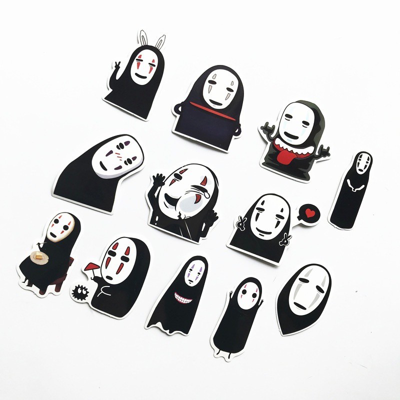 J· Bộ Hình Dán Chống Thấm No Face Man, 12 tờ/bộ