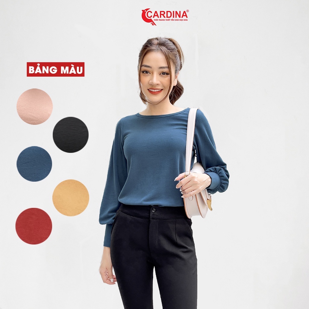 Áo Len Nhung Nữ 𝐂𝐀𝐑𝐃𝐈𝐍𝐀 Cao Cấp Tay Bồng Kiểu Dáng Nhẹ Nhàng Nữ Tính 1AFD02