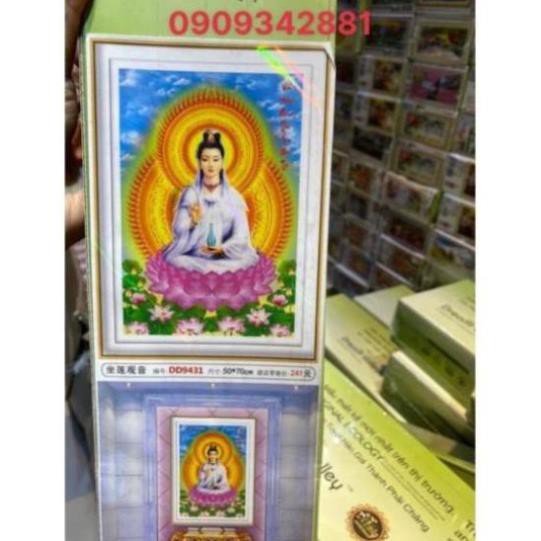 Tranh đính đá Quan âm bồ tát mẫu mới. dream valley 50 x70 cm  cm -D9431  ( chưa đính) | BigBuy360 - bigbuy360.vn
