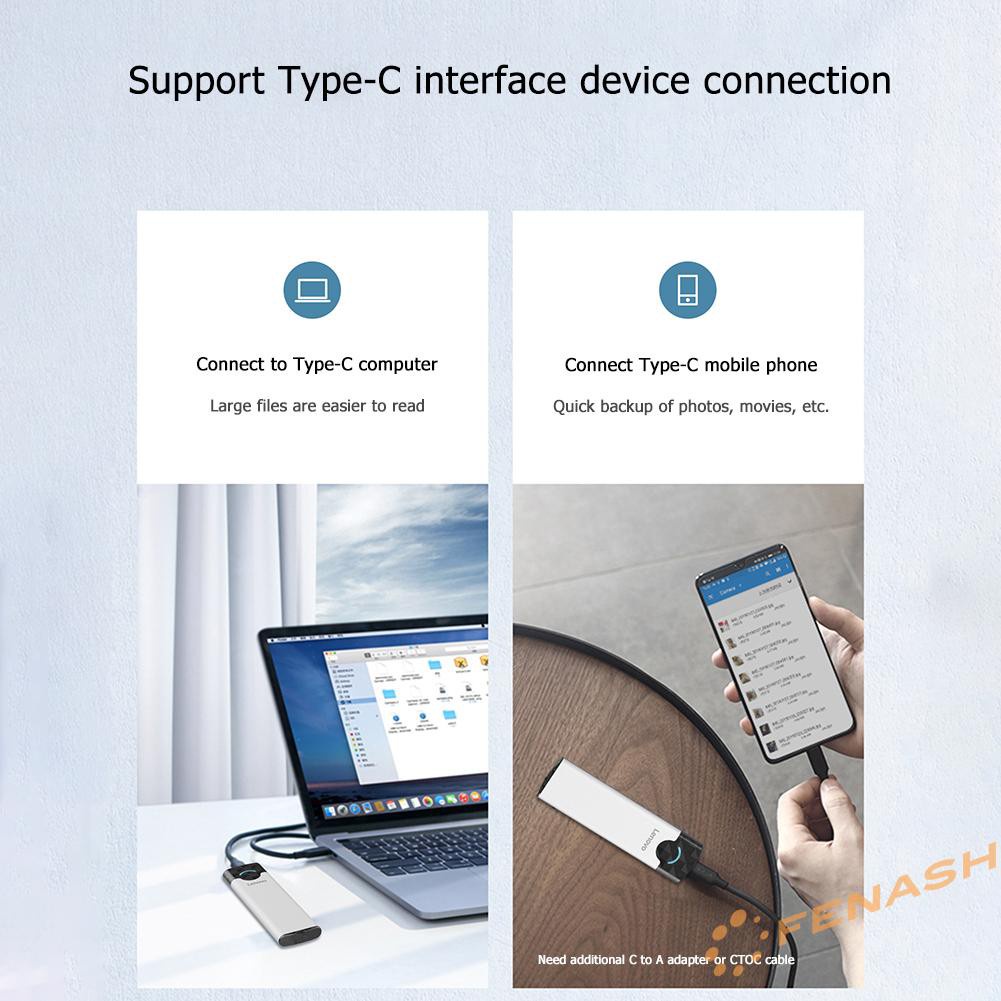 Hộp Đựng Ổ Cứng Ssd Lenovo M-01 M.2 Sata3.0 Ngff B Key To Usb 3.1 Type C | BigBuy360 - bigbuy360.vn