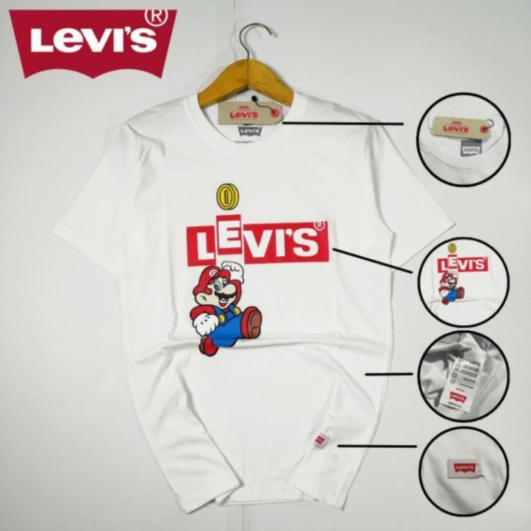 LEVIS Áo Thun In Hình Mario Bross Độc Đáo Cá Tính Cho Nam