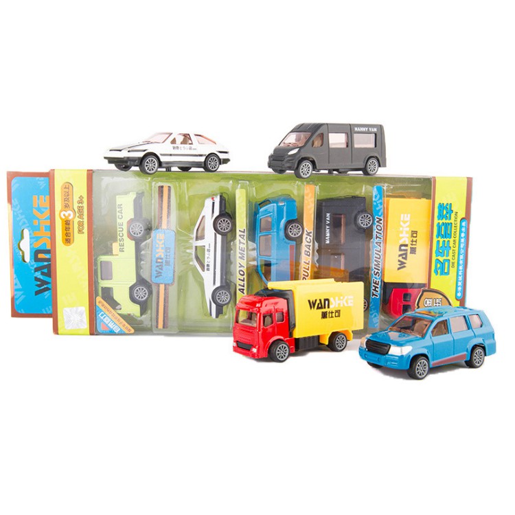Mô hình xe ô tô mini bằng hợp kim nhựa đồ chơi trẻ em gồm 5 xe khác nhau
