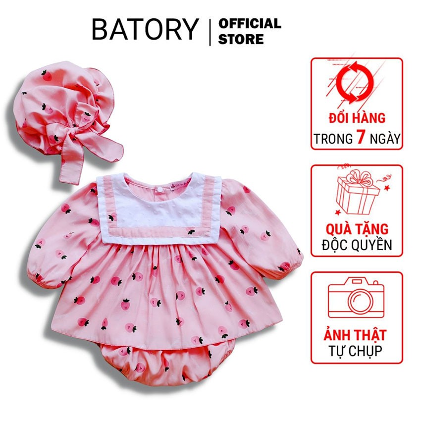 Bộ Quần Áo Dài Tay Thu Đông Cho Bé Gái Màu Hồng Quả Dâu Xinh Xắn Thích Hợp Đi Chơi Tiệc, Quà Tặng Đầy Tháng Thôi Nôi