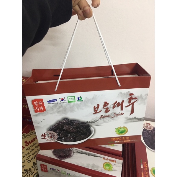 [HÀNG MỚI][MỨT TẾT] Mứt Táo Cao Cấp Hàn Quốc, Hộp Túi Quai Xách Sang Trọng