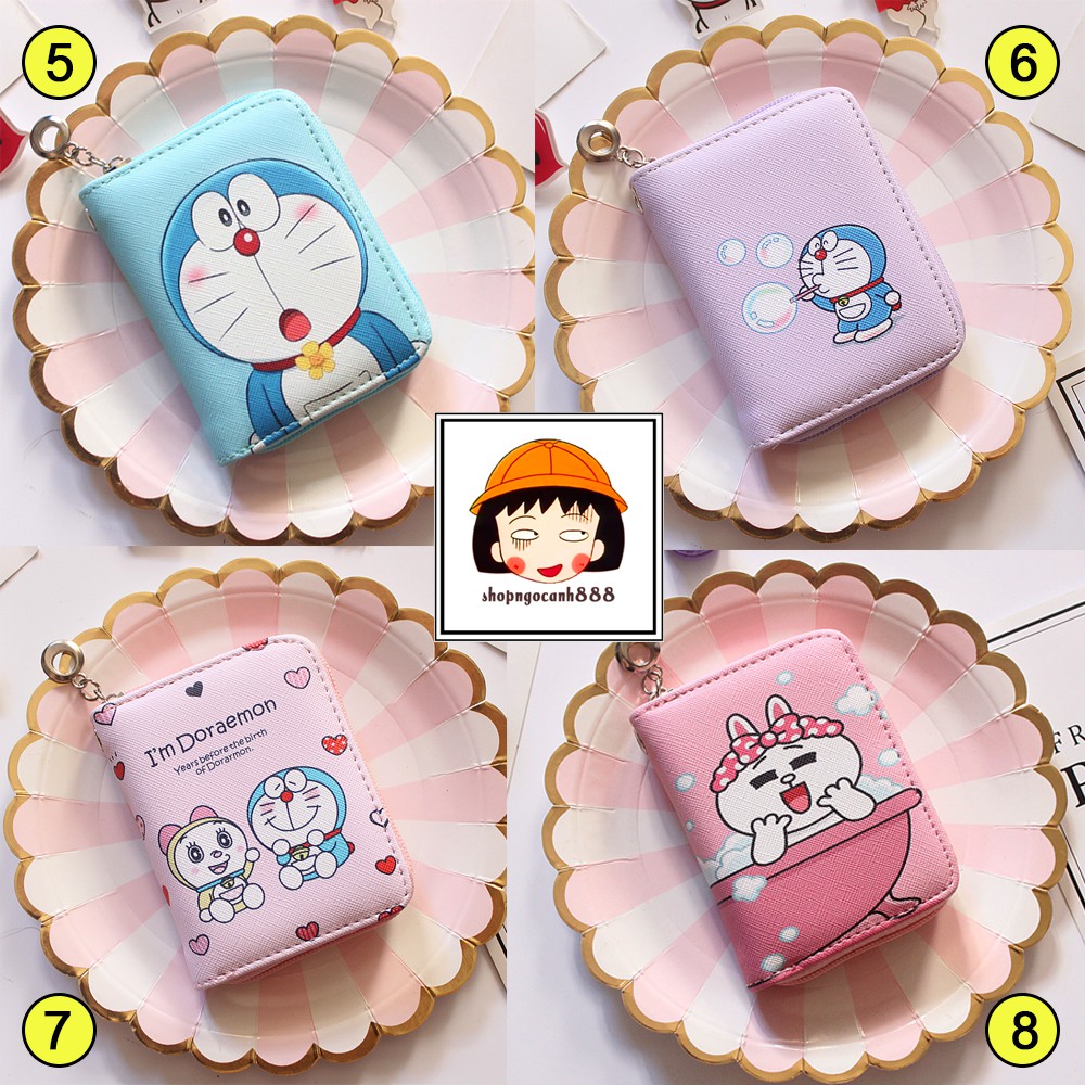 Bóp ví ngắn họa tiết Doraemon hoạt hình cầm tay cho nữ cute dễ thương | BigBuy360 - bigbuy360.vn