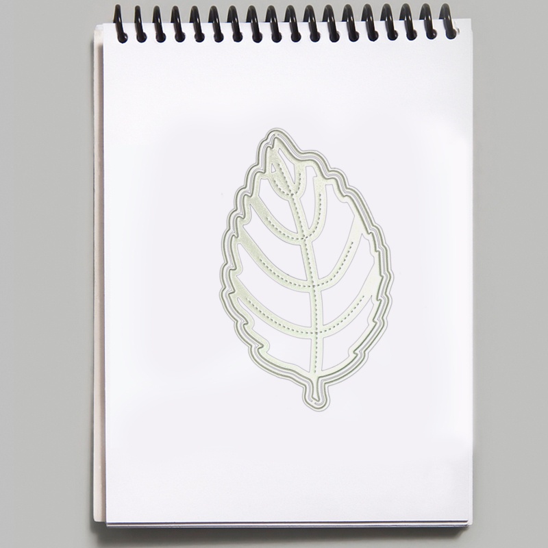 Khuôn Cắt Giấy Kim Loại Hình Cây Lá 3D Trang Trí Sổ Lưu Niệm DIY