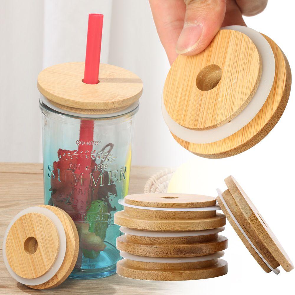 Nắp Đậy Chai Lọ Bằng Gỗ Tre Có Lỗ Thoát Nước