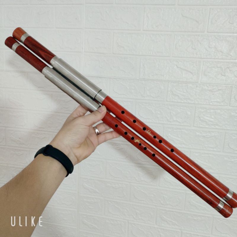 Sáo Mèo Kép Tone F Bb Gỗ Hồng Đào Hàng Cao Cấp Free Ship