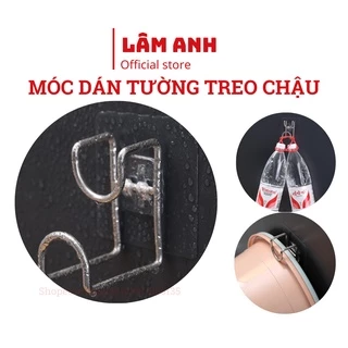 Móc Treo Thau, Chậu, Đồ Dùng Nhà Bếp Khung Sắt – Móc Dính Tường Inox 304 Treo Đồ Dùng Nhà Bếp, Nhà Tắm Tiện Dụng