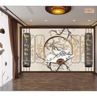 Tranh dán tường 3D trang trí phòng thờ