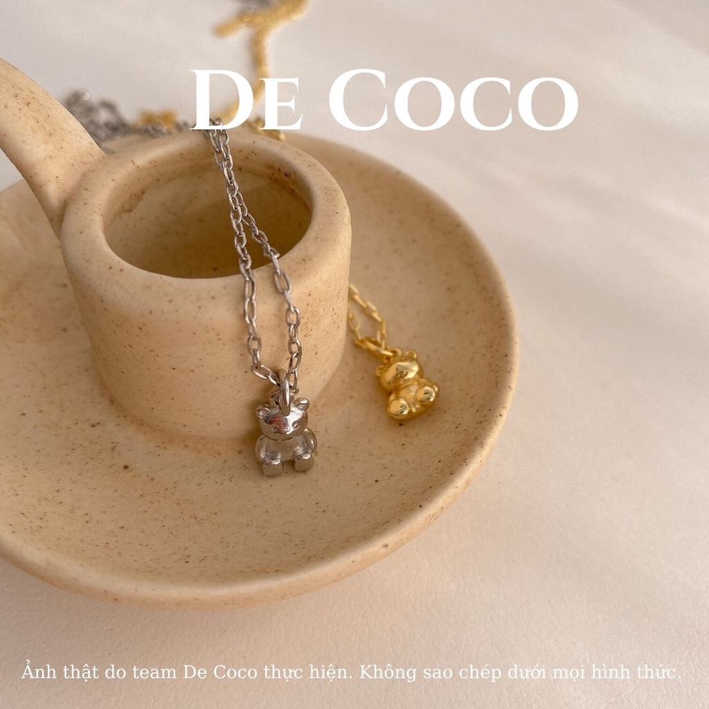 [KHÔNG ĐEN GỈ] Vòng cổ titan hình gấu, dây chuyền Ice Bear decoco.accessories