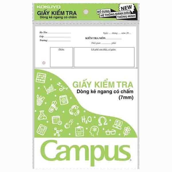 Giấy kiểm tra Campus, giấy kiểm tra 15 phút, giấy kiểm tra có chấm, tập kiểm tra, giấy thi