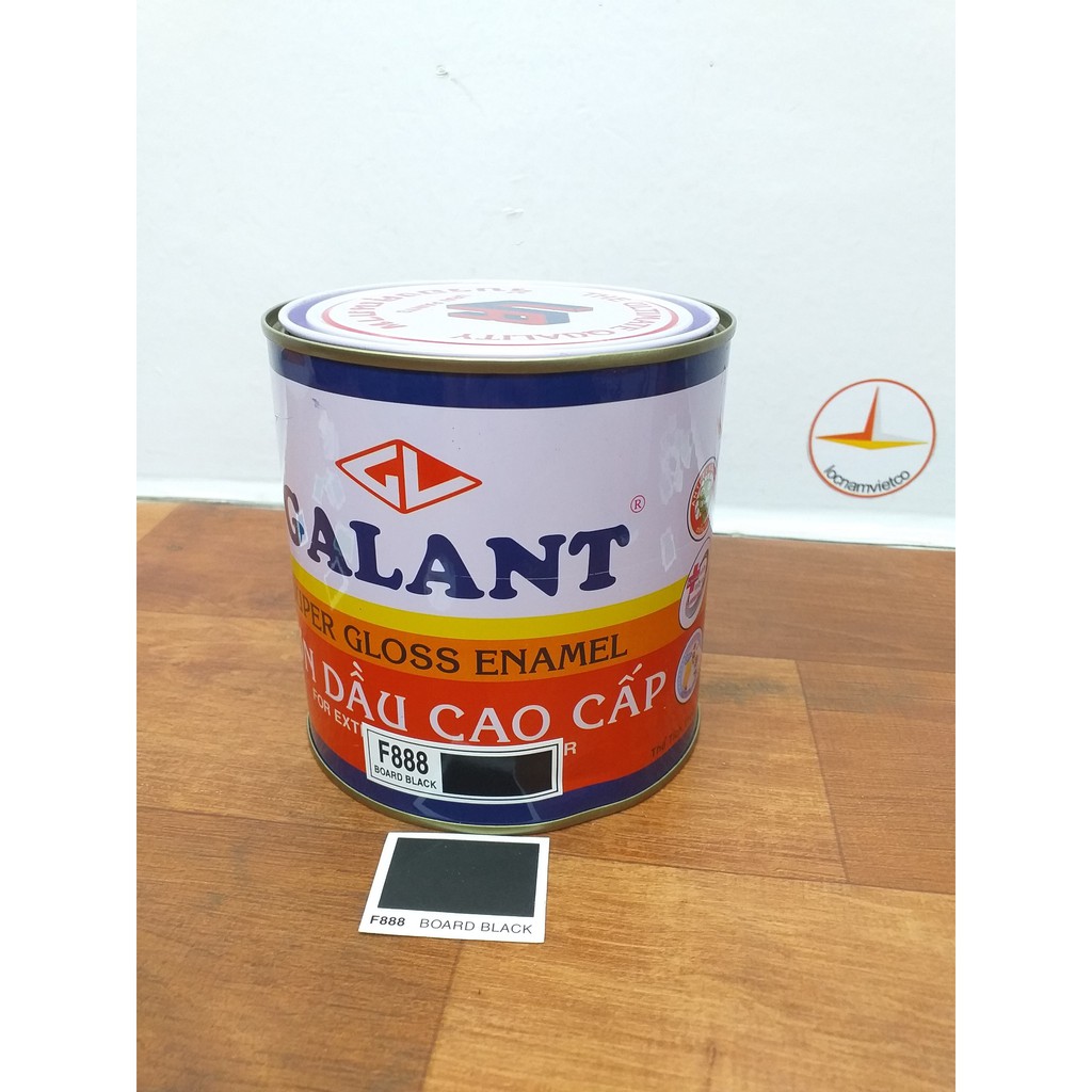 Sơn dầu Galant màu đen mờ F888_lon 800ml