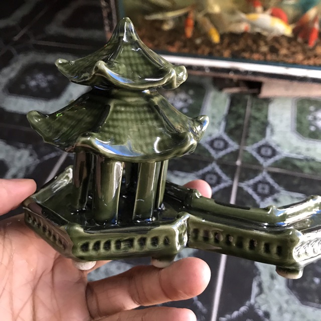 CẢNH TRANG TRÍ HỒ CÁ NON BỘ DÀI 21CM CAO 12CM