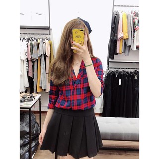 sơ mi kẻ đỏ xanh