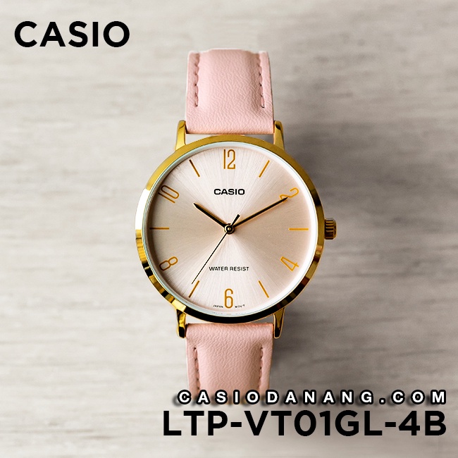 Đồng hồ nữ dây da Casio chính hãng Anh Khuê LTP-VT01GL-4BUDF (34mm)