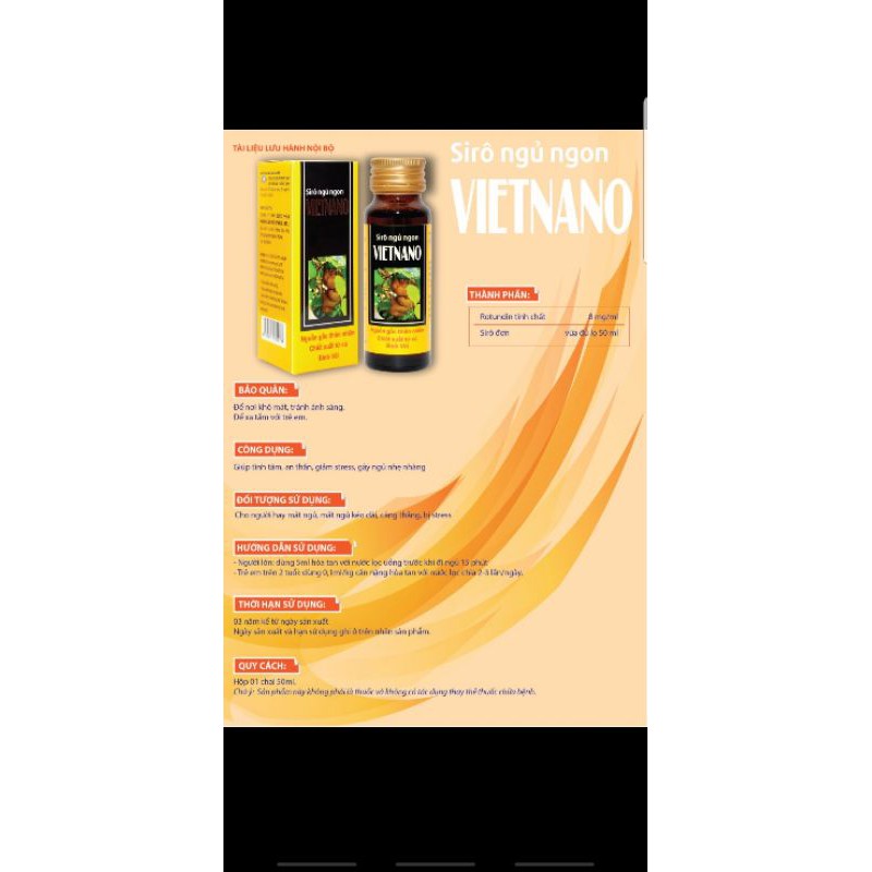 VIETNANO Siro ngủ ngon