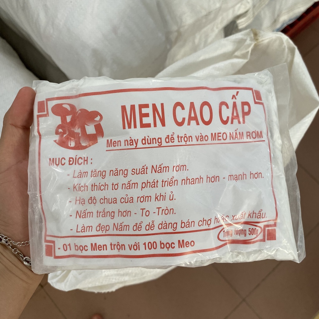 MEN CAO CẤP làm trắng nấm rơm 8 Nha  - Giúp nấm chắc khỏe, trắng đẹp, ăn ngon, dễ bán