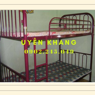 giường tầng sắt giá rẻ - giường sắt 2 tầng loại 1m2