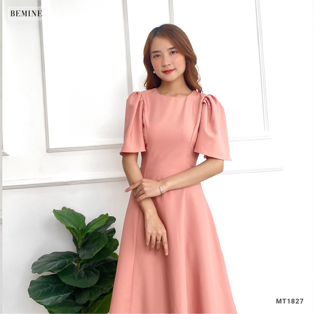 Đầm thanh lịch tay cánh tiên BEMINE MT1827HONG | BigBuy360 - bigbuy360.vn
