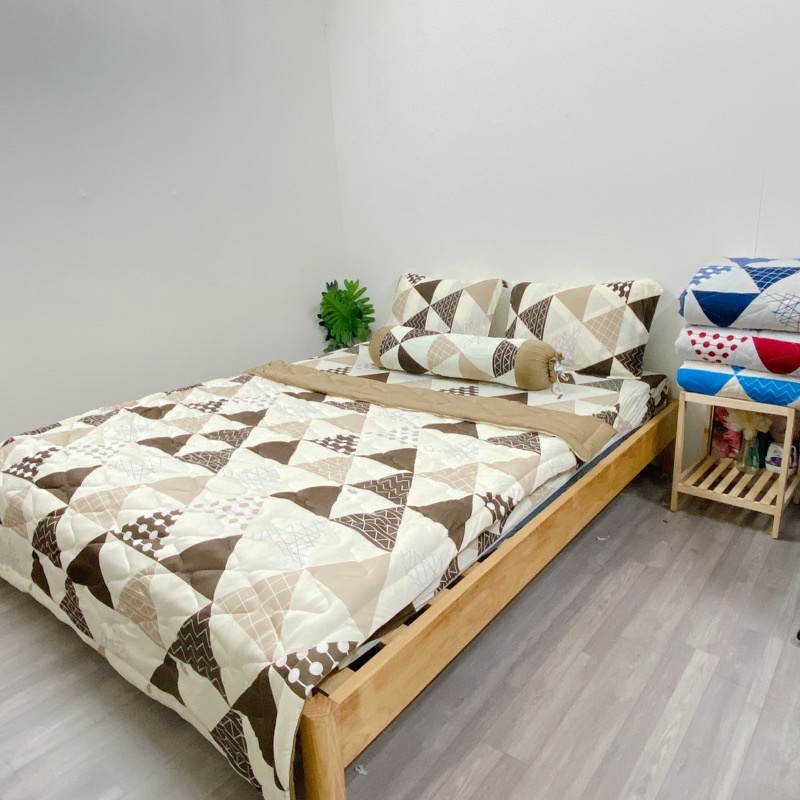 bộ drap thun hàn quốc mẫu tam giác (4 món) | BigBuy360 - bigbuy360.vn