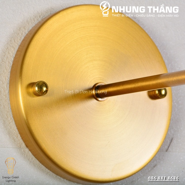 Đèn Treo Tường Đĩa Bay Lòng Sâu Thân Vàng Cao Cấp TN201-V - Decor Trang Trí Nhà Hàng , Quán Cafe Siêu Đẹp - Kèm Bóng T64
