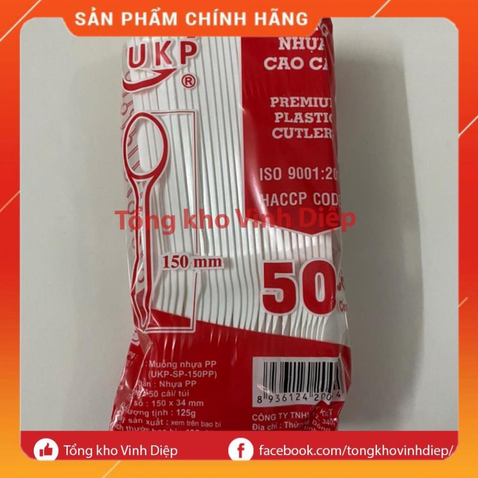 1 túi 100 chiếc thìa muỗng nhựa dùng 1 lần màu trắng sữa cao cấp dùng cho quán ăn, nhà hàng, du lịch