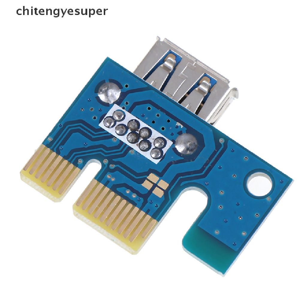 Chitengyesuper USB 3.0 PCI-E 1X to 16X Extension Cable Mining PCI-E Extended Line Card Adapter CGS