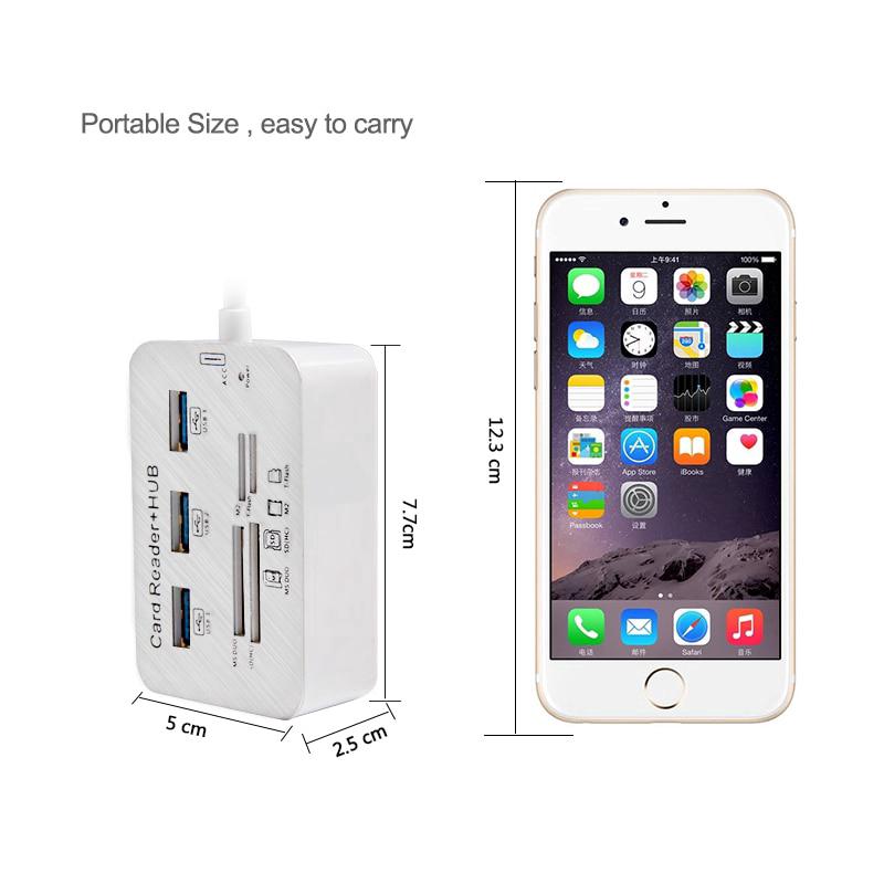 Đầu Đọc Thẻ Nhớ 3 Cổng Usb 3.0 Sd Tf M2 Ms