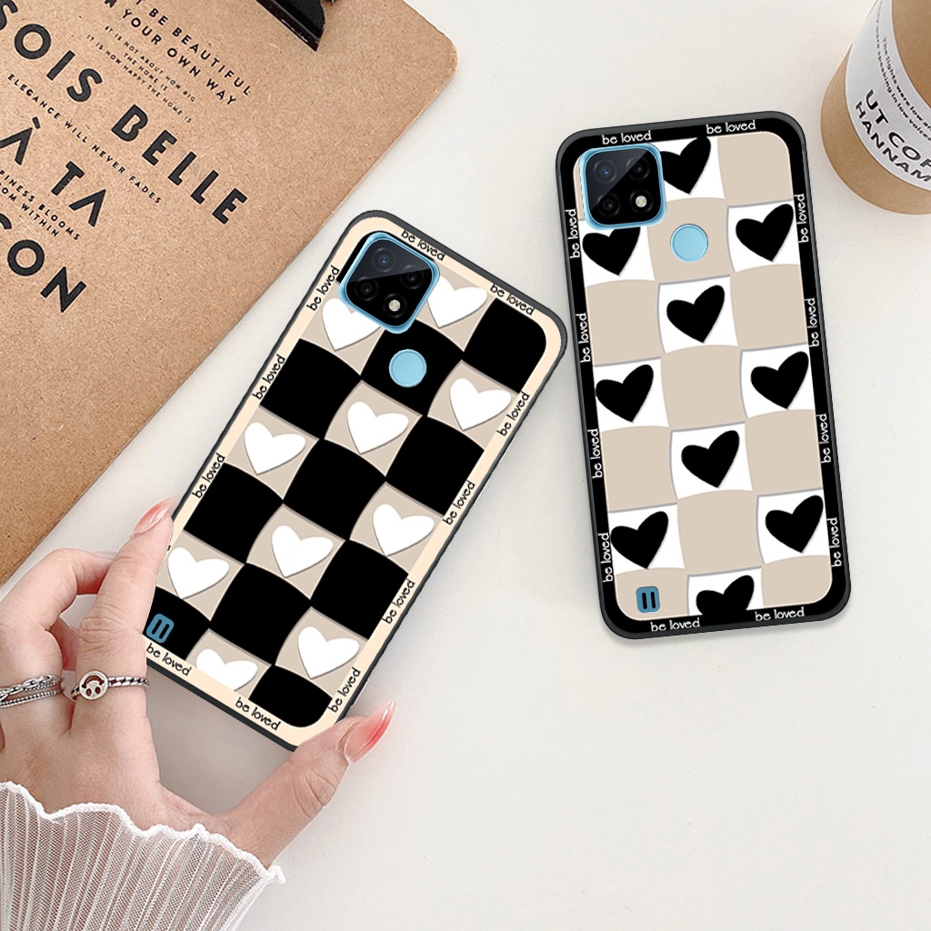Ốp lưng Realme C21Y/ Realme C25Y/ Realme C21 họa tiết trái tim, gấu caro thời trang