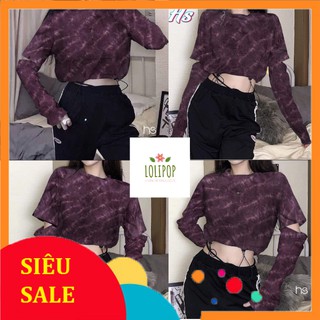 Áo croptop loang hở tay- lolipop