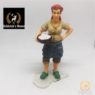 Mô hình động vật , đồ chơi con vật Schleich chính hãng người Phụ nữ nông trại và giỏ trứng 13468 - Schleich House