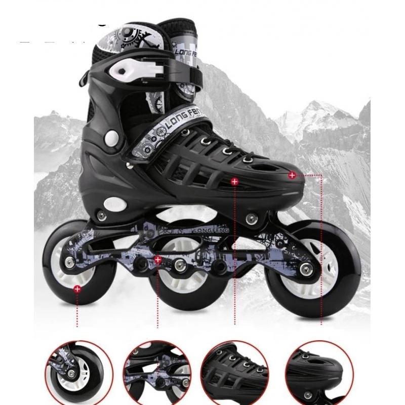 Giày Trượt Patin 3 Bánh Xe 3 * 76mm Dành Cho Nam Và Nữ