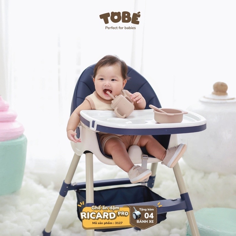 Ghế Ăn Dặm TOBÉ Ricard Pro Cho Bé Từ 6M+