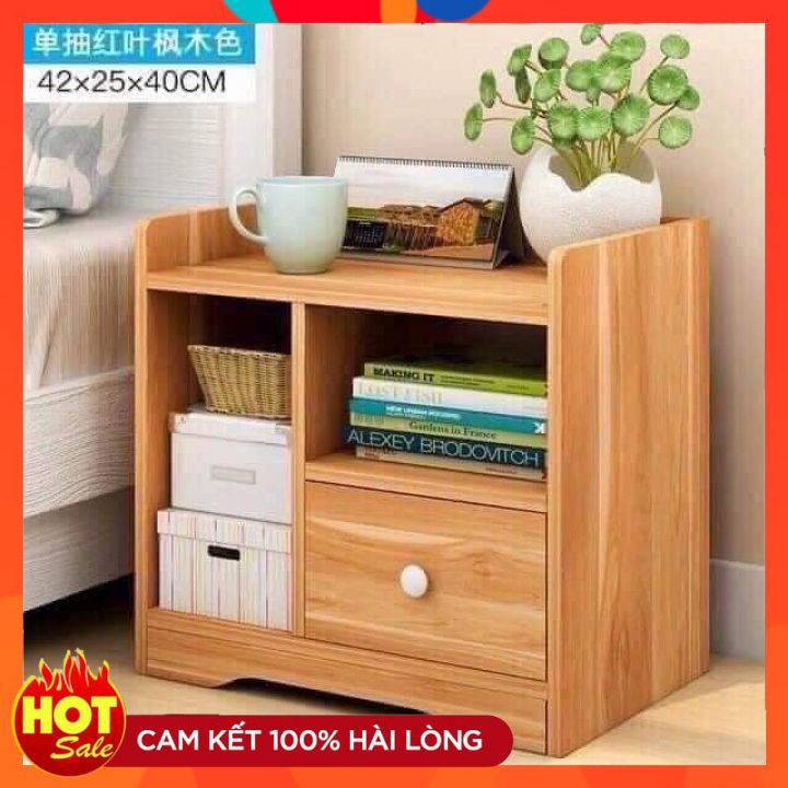 TỦ ĐẦU GIƯỜNG 2 NGĂN KÉO MẦU VÂN GỖ