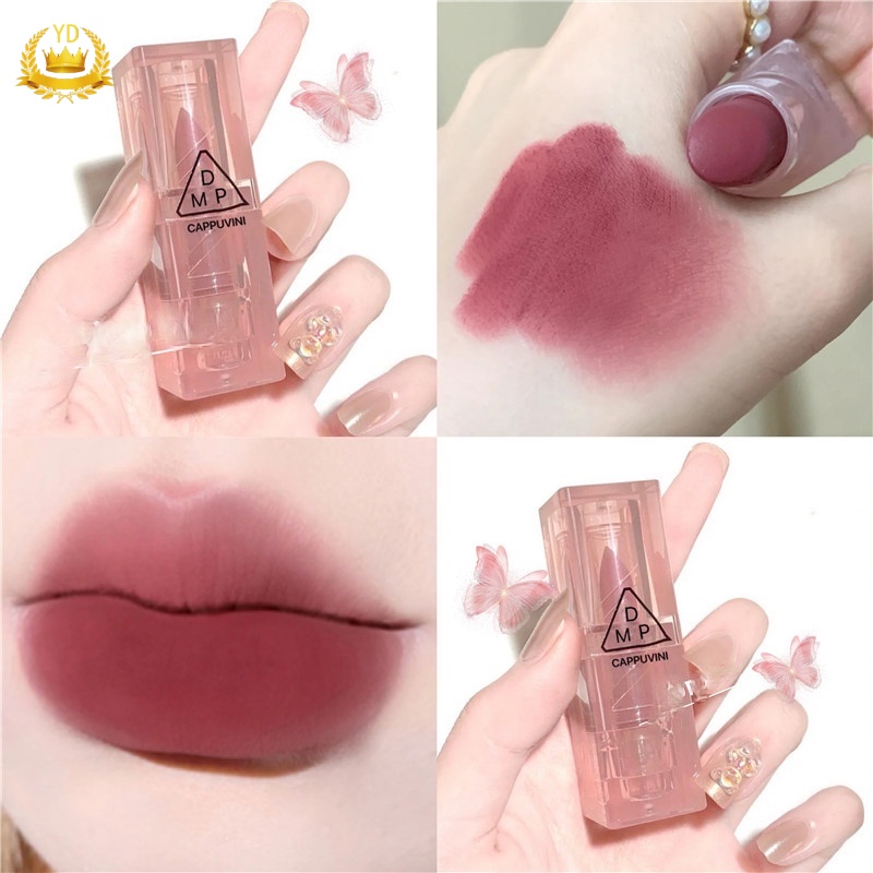 [Hàng mới về] Son Lì Mềm Mịn Màu Sắc Tùy Chọn Vỏ Trong Suốt Dành Cho Bạn Nữ HB