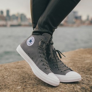 Giày Sneaker Ck2 Xám Nhạt Nam Cổ Cao