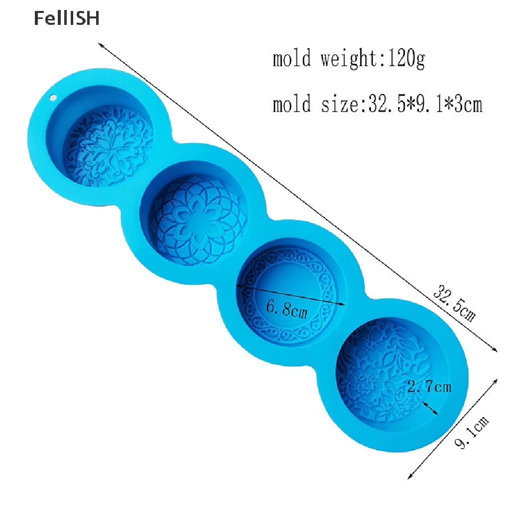 Khuôn Silicone Tạo Hình Làm Xà Phòng / Chocolate Hình Tròn DIY 439br