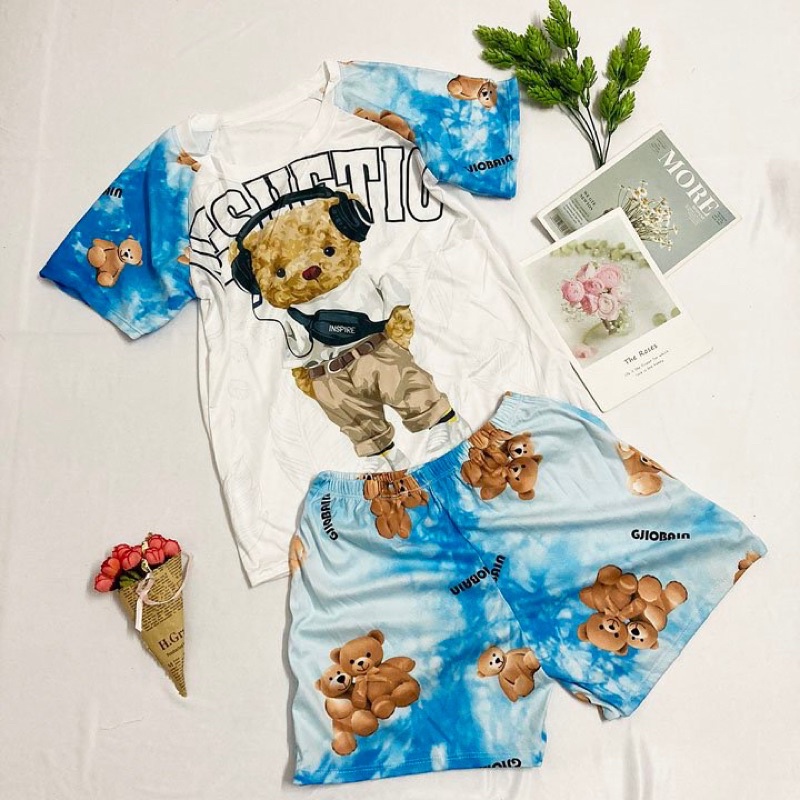 Đồ bộ mặc nhà freesize từ 40-45kg , đồ bộ cho nữ, cho bé gái lớn thun mềm - B03