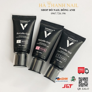 Gel gôm Vinimay chính hãng - Gel nối móng úp nhanh, bền đẹp tuýp 30ml