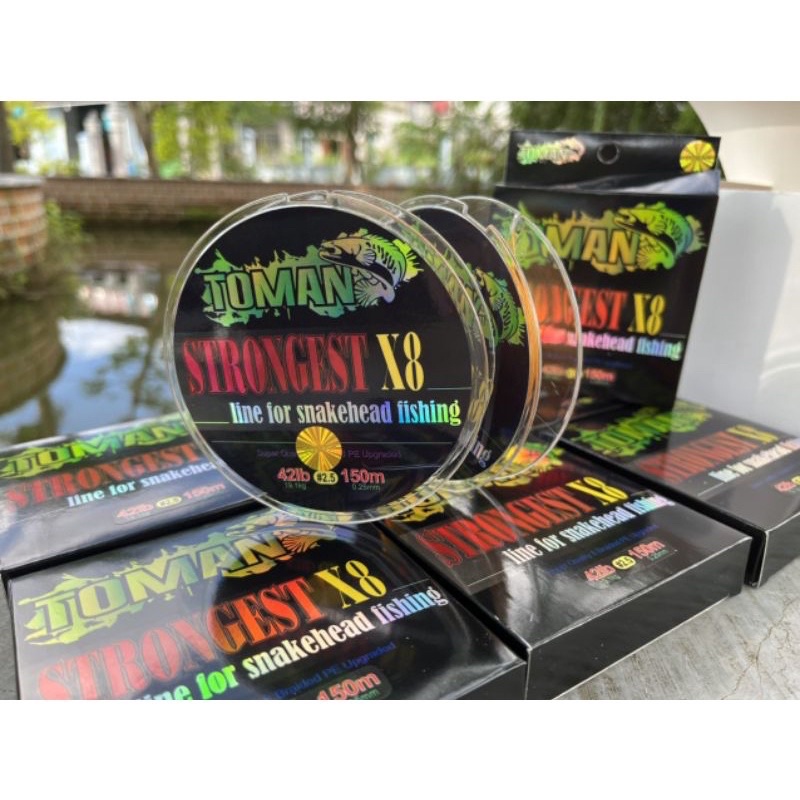 Dây dù PE TOMAN Strongest X8 -150m -chuyên câu lure
