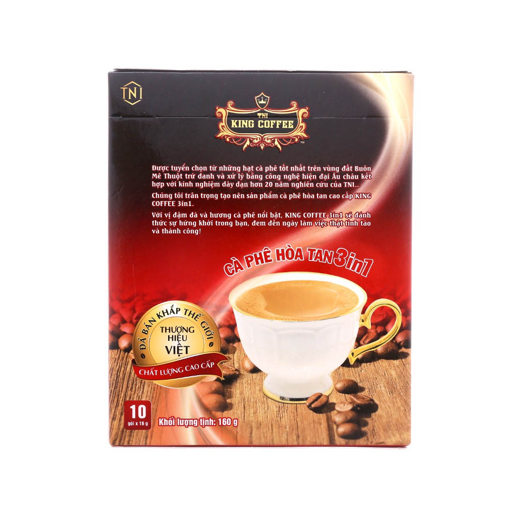 Cà phê sữa TNI King Coffee 3 trong 1 160g