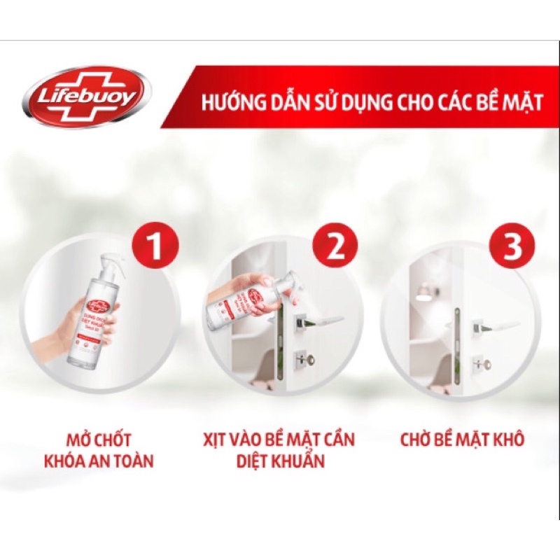 [LIFEBUOY] Chai xịt Dung dịch diệt khuẩn Lifebuoy - chai 330ml