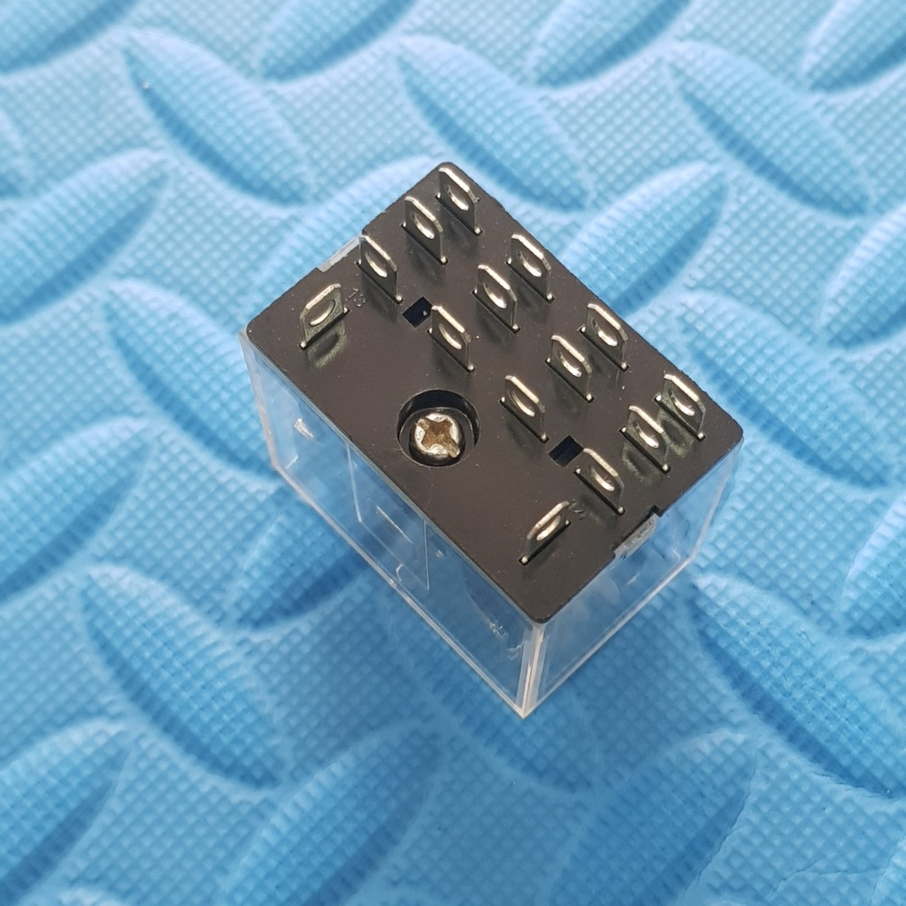 Relay Kính LY4N 12V - 24V - 220V 14 chân, Rơ le trung gian, relay 220V10A 14 chân  (Chân To)