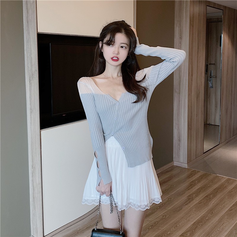 SET BỘ ÁO LEN + CHÂN VÁY REN CÔNG CHÚA ULZZANG 👸