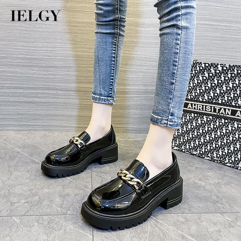 Giày Da Đế Dày Phong Cách Anh Quốc Cho Nữ