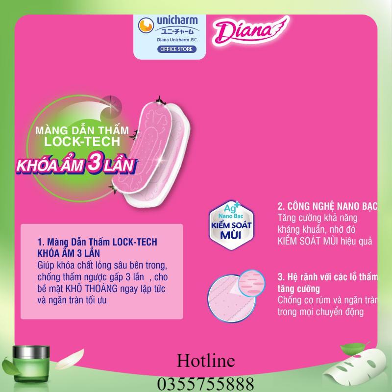 Lốc 6 Gói BVS Diana siêu mỏng không cánh
