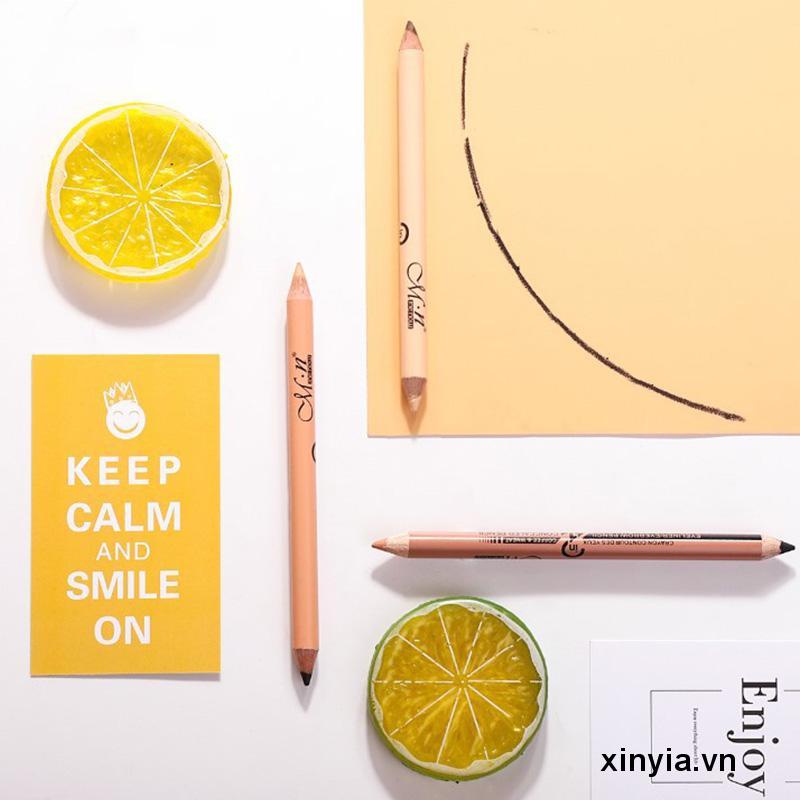 Bút Kẻ Mắt Menow Thiết Kế Hai Đầu Chống Thấm Nước Không Dễ Phai Màu Lâu Trôi