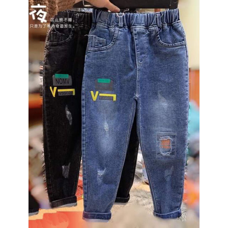 Quần bò jeans xước nhẹ thời trang cho nam