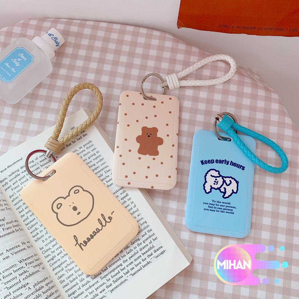Vỏ đựng thẻ ID/thẻ ID bằng nhựa họa tiết hoạt hình dễ thương MIHAN1